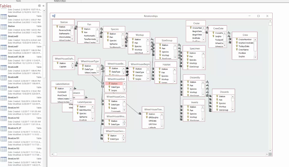 An example of the FEED Access database that is configured specifically to work with the VIMS app (Note: This is not a final storage database).